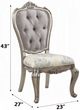 ACME Furniture Ariadne 2-Piece Antique Platinum/Beige Side Chair Set-2
