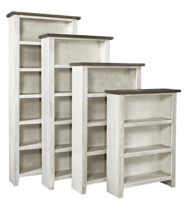aspenhome® Eastport Drifted White 60" Bookcase with 3 fixed shelves-0