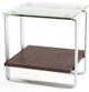 BDI Stream™ 1646 Glass Top Side Table with Chocolate Stained Walnut Shelve-0