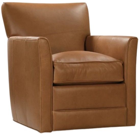 Rowe® Customizable Times Square Leather Manual Swivel Recliner-0
