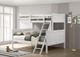 Elements International Sami White Twin Over Full Youth Bunk Bed-1