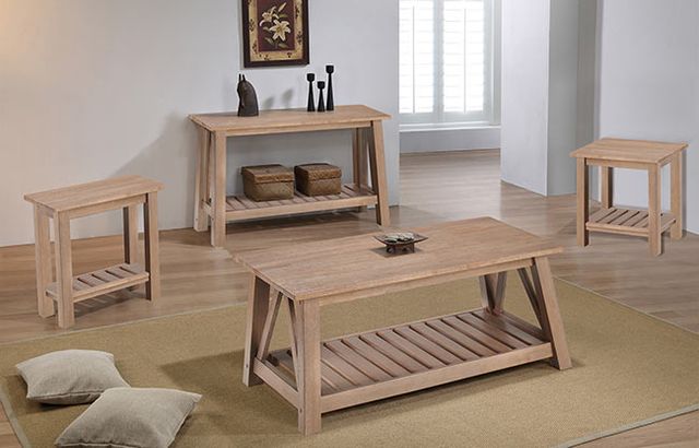 Winners Only® Riverside Burlap Sofa Table-1