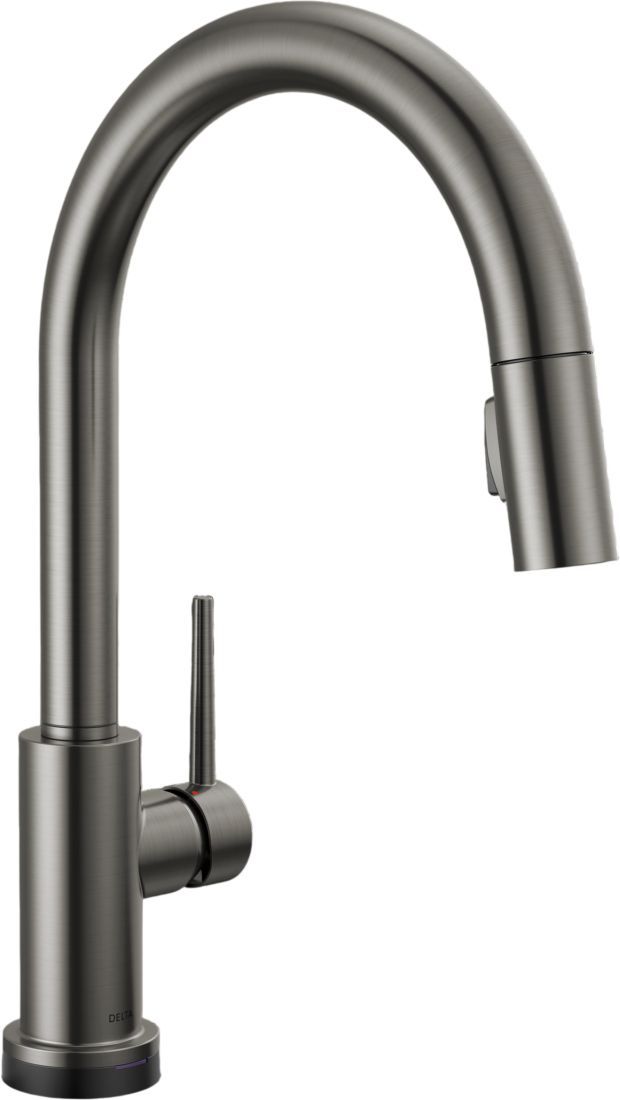 Delta Trinsic® Black Stainless VoiceIQ® Single-Handle Pull-Down Kitchen Faucet with Touch2O® Technology-0