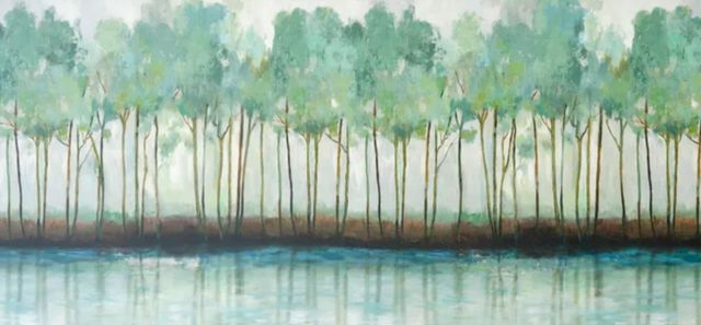 Stylecraft Black/Blue/Green Wall Art-1