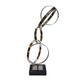A & B Home Black/Silver 10" Twinings Ring Statuary-2