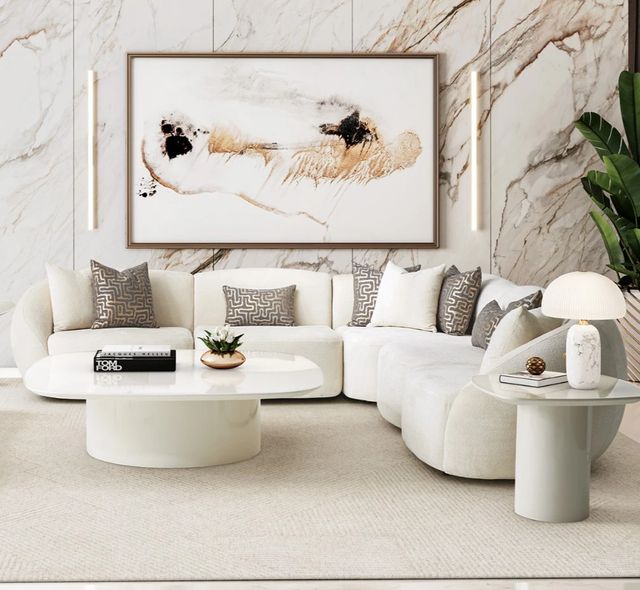 Michael Amini® Le Montreaux 5-Piece Beige Sectional-1