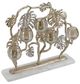 A & B Home Gold/Silver/White T- Light Candle Holder-0
