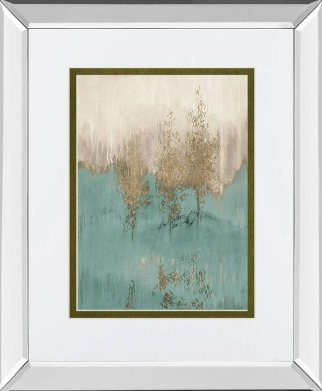 Classy Art Through the Gold Trees Abstract I by LanieLoreth Mirrored Frame Wall Art-0
