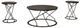 New Classic® Home Furnishings Doran 3-Piece Black Occasional Table Set-0