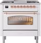 Ilve® Nostalgie II Series 36" White Pro Style Dual Fuel Range-1
