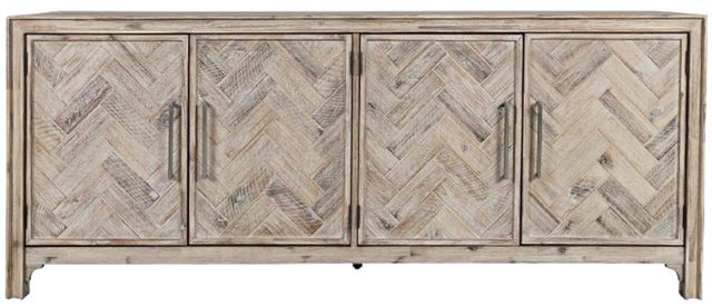 Jofran Inc. Gramercy Gray Wash 4-Door Accent Cabinet-2