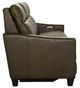 La-Z-Boy® Quinault Olive Leather Power Reclining Sofa with Headrest-3