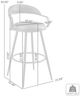 Armen Living Gardenia Vintage Black Swivel Bar Stool-2