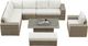 Elements International Carmona 6-Piece Beige/Natural Olefin Outdoor Conversion Set -0
