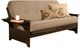 Kodiak Furniture Phoenix Linen Stone/Espresso Full Futon with Mattress-0