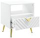 ACME Furniture Gaines White End Table with Gold Base-3