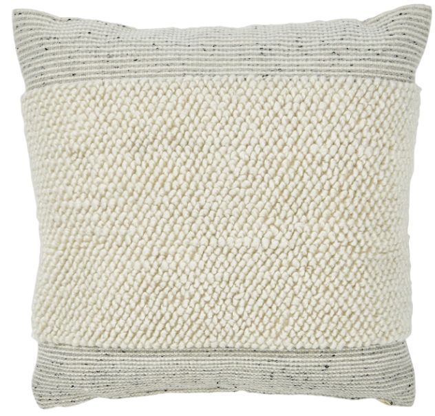 Signature Design by Ashley® Rowcher Gray/White Throw Pillow-0