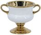 A & B Home Gold/White Ceramic Flower Vase-0