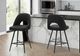 Monarch Specialties Inc. 2-Piece Black 39" Faux Leather Swivel Counter Stool Set-1