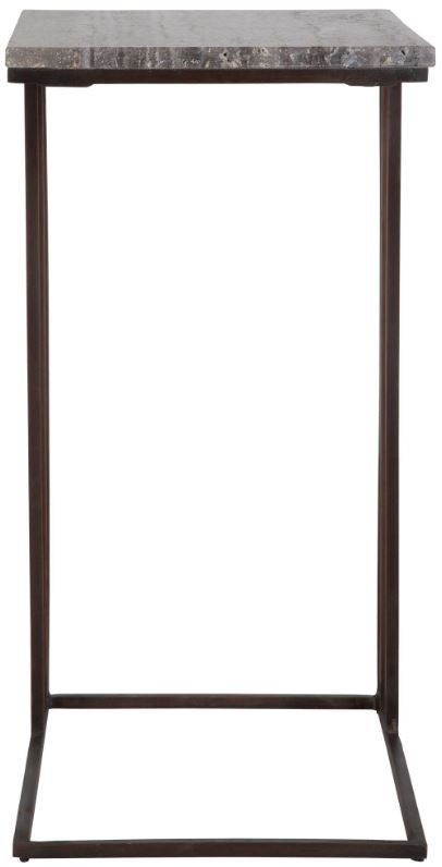 Uttermost® Theodore Titanium Accent Table with Dark Bronze Base-3