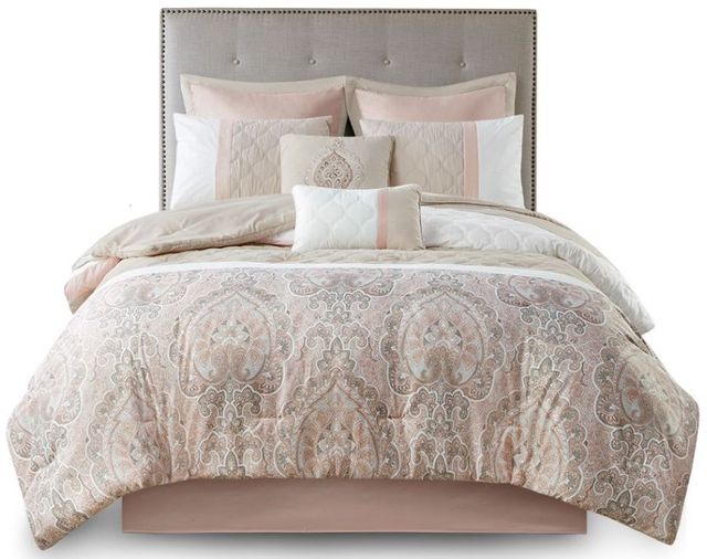 Olliix by 510 Design Shawnee Blush King 8 Piece Comforter Set