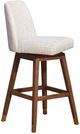 Armen Living Amelia Beige/Brown Oak 30" Bar Stool-2