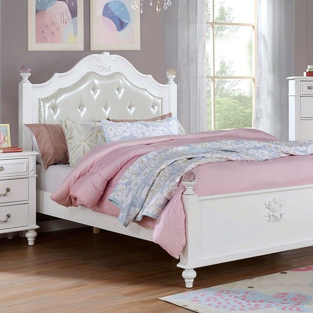Furniture of America® Belva White 4-Piece Bedroom Set-1
