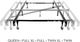 Malouf® Structures® Adjustable Wheel Queen/Full/Twin Bed Frame-2