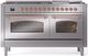 Ilve® Nostalgie II Series 60" Stainless Steel Pro Style Dual Fuel Range-0