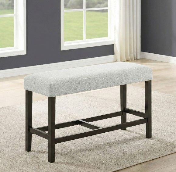 New Classic® Home Furnishings Carissa Espresso/Stone Counter Dining Bench-1