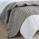 Olliix by Madison Park Chenille Chunky Knit Grey Throw-2