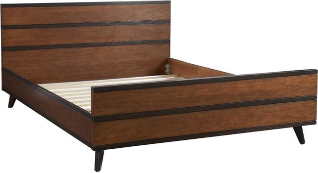 Linon Walnut Brown Queen Panel Bed-0