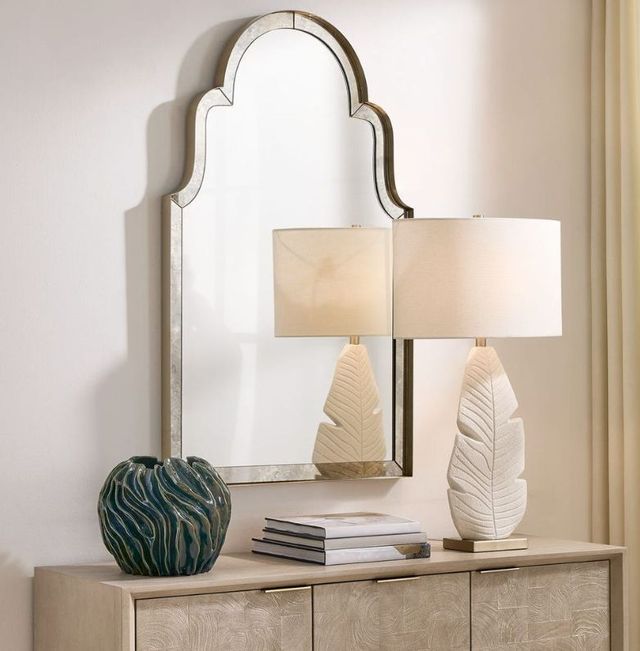 Uttermost® Brayden Antique Brass Arch Mirror-2