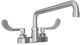 Elkay Chrome 4" Centerset Exposed Deck Faucet with 12" Arc Tube Spout and 4" Wristblade Handles-0