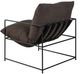 Armen Living Rogan Black/Brown Chair-4