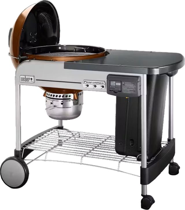 Weber® Performer® Deluxe 48" Copper Freestanding Charcoal Grill-1