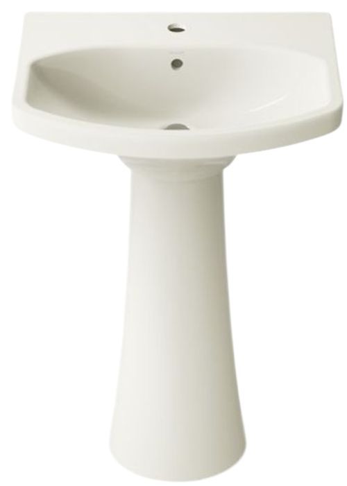 Kohler Cimarron® Biscuit 22.75" Rectangular Pedestal Bathroom Sink-1