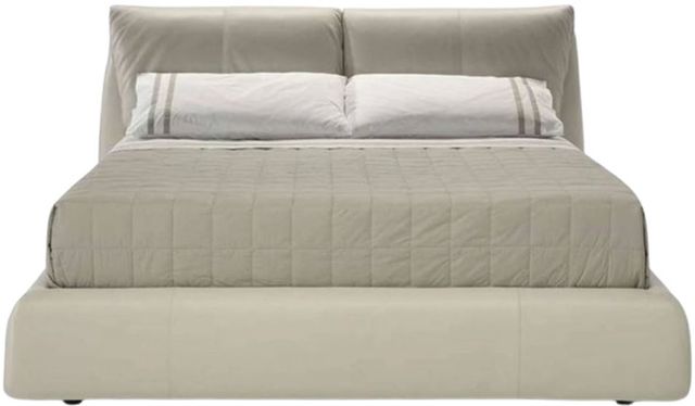 Natuzzi Editions Customizable Orbitale King Upholstered Panel Bed-1