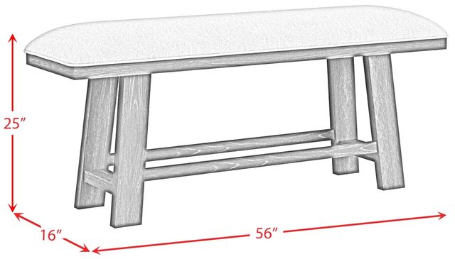 Elements International Transcend Charcoal/Light Gray Counter Bench-2