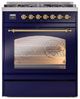 Ilve® Nostalgie II Series 30" Midnight Blue Pro Style Dual Fuel Range-2
