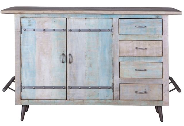 Home Trends & Design Ibiza Vintage Teal Bar -1
