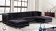 Meridian Furniture Moda 3-Piece Black Velvet U-Shape Double Chaise Sectional-4