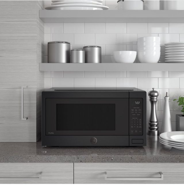 GE Profile™ 2.2 Cu. Ft. Black Slate Countertop Sensor Microwave-4