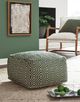 Signature Design by Ashley® Abacy Green/Ivory Pouf-4