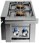 LYNX® Professional Stainless Steel Liquid Propane Cart-Mounted Double Side Burner-1