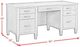 Elements International Portico Brown Oak Double Pedestal Desk-2