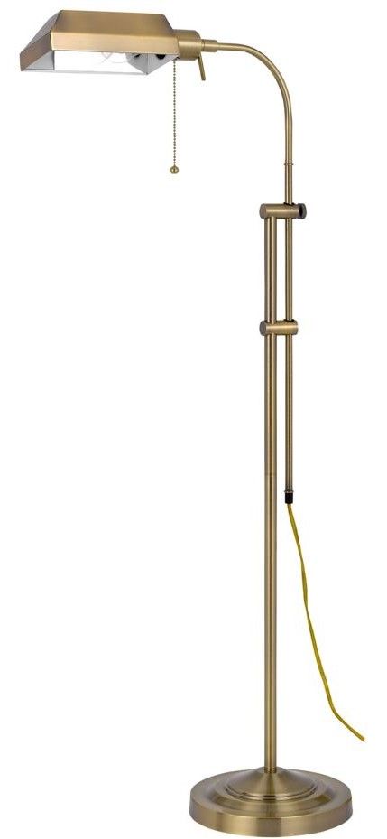 Cal® Lighting & Accessories Pharmacy Antique Brass Floor Lamp with Adjust Pole-2