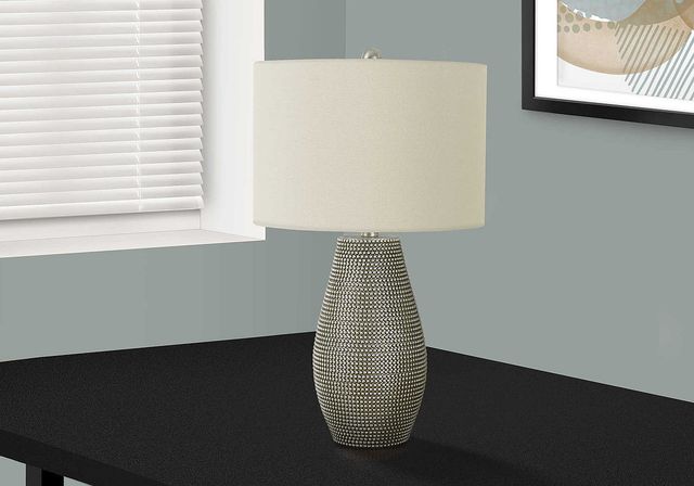 Monarch Specialties Inc. 24"H Grey Resin Table Lamp-4