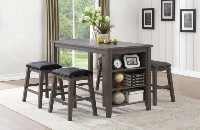 Homelegance® Timbre Wire-Brushed Gray Counter Height Table-1