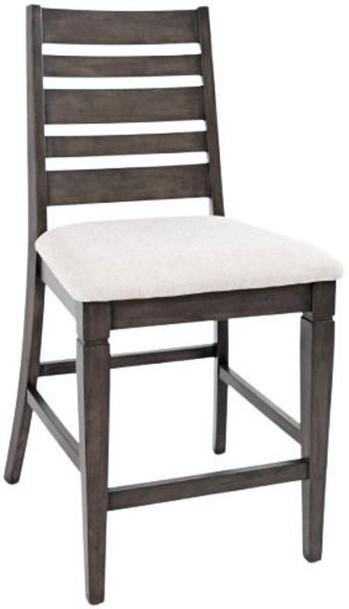Jofran Inc. Lincoln Square Espresso/Light Cream Ladderback Counter Stool-0